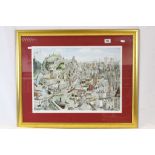 Martin Stuart Moore, Signed Limited Edition Lithograph of Bristol titled ' Memories of Bristol ' no.