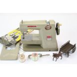 Vintage Vulcan "Countess" Sewing Machine and a Diecast toy Hay wagon