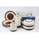 Collection of vintage Denby Stoneware ceramics to include coffee pot, teapot, casserole dishes etc