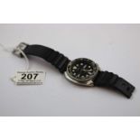 Vintage Gents stainless Steel Seiko Automatic Divers Watch, with black dial, sweep seconds hand &