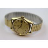 Vintage Gents 24 jewel Omega Seamaster Automatic Wristwatch, with sweep seconds hand, gold