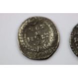 Four Roman Seliqua & Denarius Silver coins, mainly in Very Good condition for age