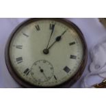 Edwardian Omega silver open face top wind pocket watch, white enamel dial and subsidiary dial