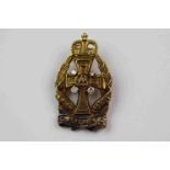 Diamond 18ct yellow gold Queen Alexandra's Royal Army Nursing Corps (QARANC) sweetheart pendant