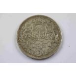 Latvian Silver 5 Lati coin 1931, Very Fine or better condition approx 25.1 grams