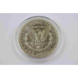 American Silver Dollar 1890 with Certificate