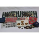 Small collection of vintage Coins & Medallions to include Liberation of the Falkland Islands Crowns