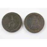 Two George III Cartwheel Twopence coins, 1797 in Very Good condition or better