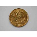 George V 22ct Gold Half Sovereign 1911