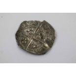 Hammered Silver Long Cross Penny, fair condition, some edge loss