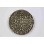 Charles II Silver Crown coin, Crowned cruciform shield with entwined CC in angles to reverse part
