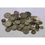 Bag of mainly 50% Silver content UK coinage to include Half Crowns, Florins, Shillings etc