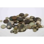 Collection of vintage UK & World coinage to include Georgian, Tokens, Silver etc