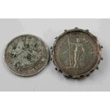 Two Silver Trade coins, to include 1898 Trade Dollar with brooch mount & a 19th Century Japanese One