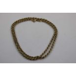 9ct yellow gold rope twist necklace, spring ring clasp, length approximately 45cm