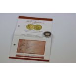 Gold Proof Quarter Sovereign coin 2009 with COA