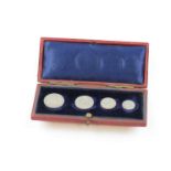 Moroccan Leather cased set of 1901 Maundy Silver coins