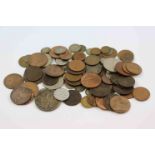 Small collection of vintage coins to include a 1900 Silver Crown, Silver Sixpences 1881 & 1887,