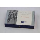Boxed Royal Mint "Entente Cordiale Silver coin set 2004, comprising of two coins with COA's