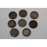 Eight Silver Maundy Twopence coins to include; Charles II 1679, George IIII 1829, Victoria 1838 x 2,