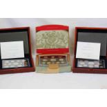 Three Royal Mint Executive Proof coin sets, 2003 & 2 x 2006, with COA's