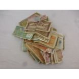 Collection of vintage World Banknotes, mainly Middle East, Europe etc