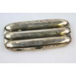 Victorian silver cigar case, moulded to contain three cigars, gilt interior, makers Lucas & Co,