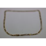 9ct yellow gold figaro link necklace, lobster clasp, length approximately 46cm