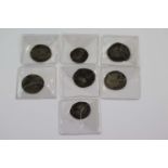 Seven Hammered Silver coins to include Charles I & Elizabeth I examples, in varying condition
