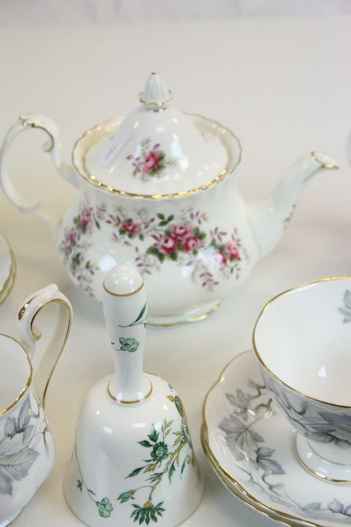 Royal Albert ' Lavender Rose ' Teaware including Small Teapot, Two Cups and Saucers, Milk and Sugar; - Image 3 of 4