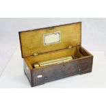 An early key wind 4 air Cylinder Musical box by Lecoultre C.1839. In good working order, comb and