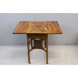 19th century Mahogany Pembroke Table, drawer to one end and faux drawer to the other, shaped under-
