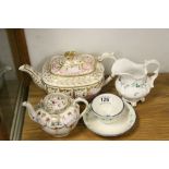 Collection of Early 19th century Ceramics including Spode Teapot, Tea Bowl and Saucer, Milk Jug