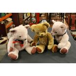 Deans Rag Book Plush Golden Teddy Bear with Growler, 62cms high together with Two Further Teddy