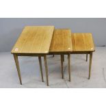 Mid 20th century / 1950's / 60's Gordon Russell of Broadway Oak Nest of Three Tables, stamped to the