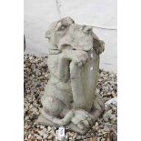 Reconstituted Stone Garden Dog Gargoyle, 49cms high