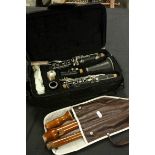 Cased Sonata Clarinet plus Wooden Recorder in Case