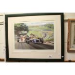 Alan Fearnley Signed Limited Edition Damon Hill Motor Racing Print titled ' Damon's Day ' no. 325/