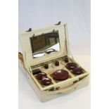 Mid 20th century Ladies ' Maylor of London ' Vanity Case comprising Three Bottles, Five Jars and Two