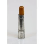 Early 20th century Silver and Amber Cheroot, Birmingham 1908
