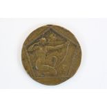 Scarce Bronze Medallion 1928 for the Italian PNF (Fascist Party ) founded by Benito Mussolini