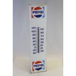 Vintage Metal Pepsi Cola Advertising Thermometer, 71cms x 18cms