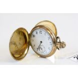 15 Jewel top wind full Hunter Pocket Watch with Enamel dial & sub-dial at the six position, Star