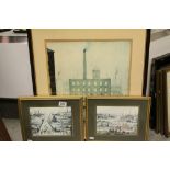 Three Framed & Glazed Lowry Prints