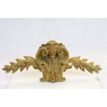 Plaster Scroll and Foliage Plaque / Finial, 70cms long