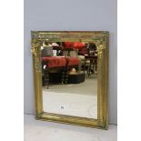 19th century Style Gilt Framed Mirror with Two Applied Cherubs, 63cms x 53cms