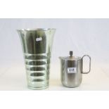 David Mellor for Elkington Stainless Steel Hot Water Pot registered design 919816, 18cms high