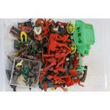 Collection of Metal and Plastic Toy Figures including Stagecoach, Cowboys & Indians, Miniature