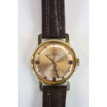 Vintage Lado Swiss Gents Watch on Brown Leather Strap