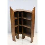 Early 20th century Oak Corner Bookcase, 109cms high